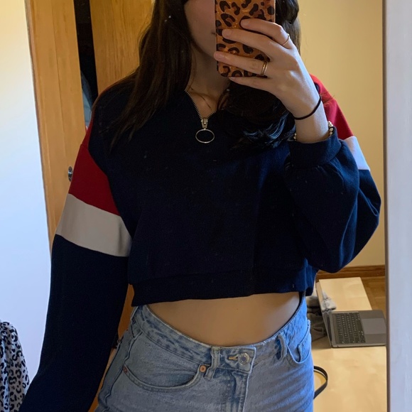 Cropped half-zip sweater - Picture 2 of 6